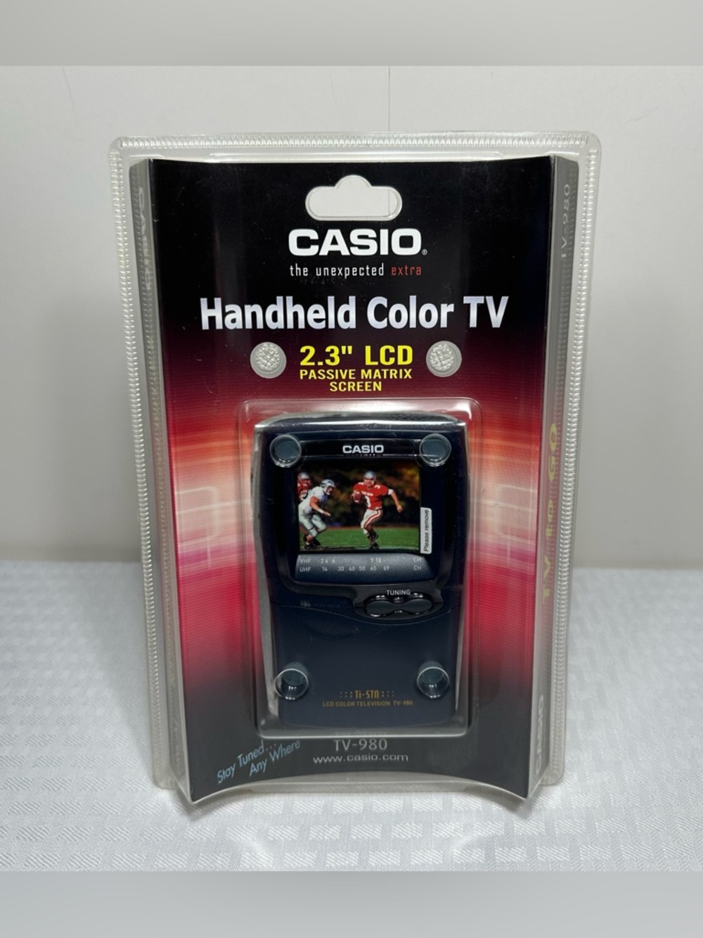 Casio TV-980 LCD Color Pocket Handheld TV - For Analog Broadcast Only NOS